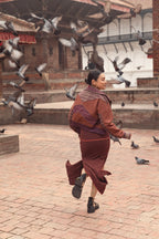 Neemea Jacket  Terracotta & Purple