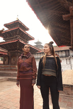 Neemea Jacket  Terracotta & Purple