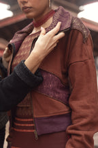 Neemea Jacket  Terracotta & Purple