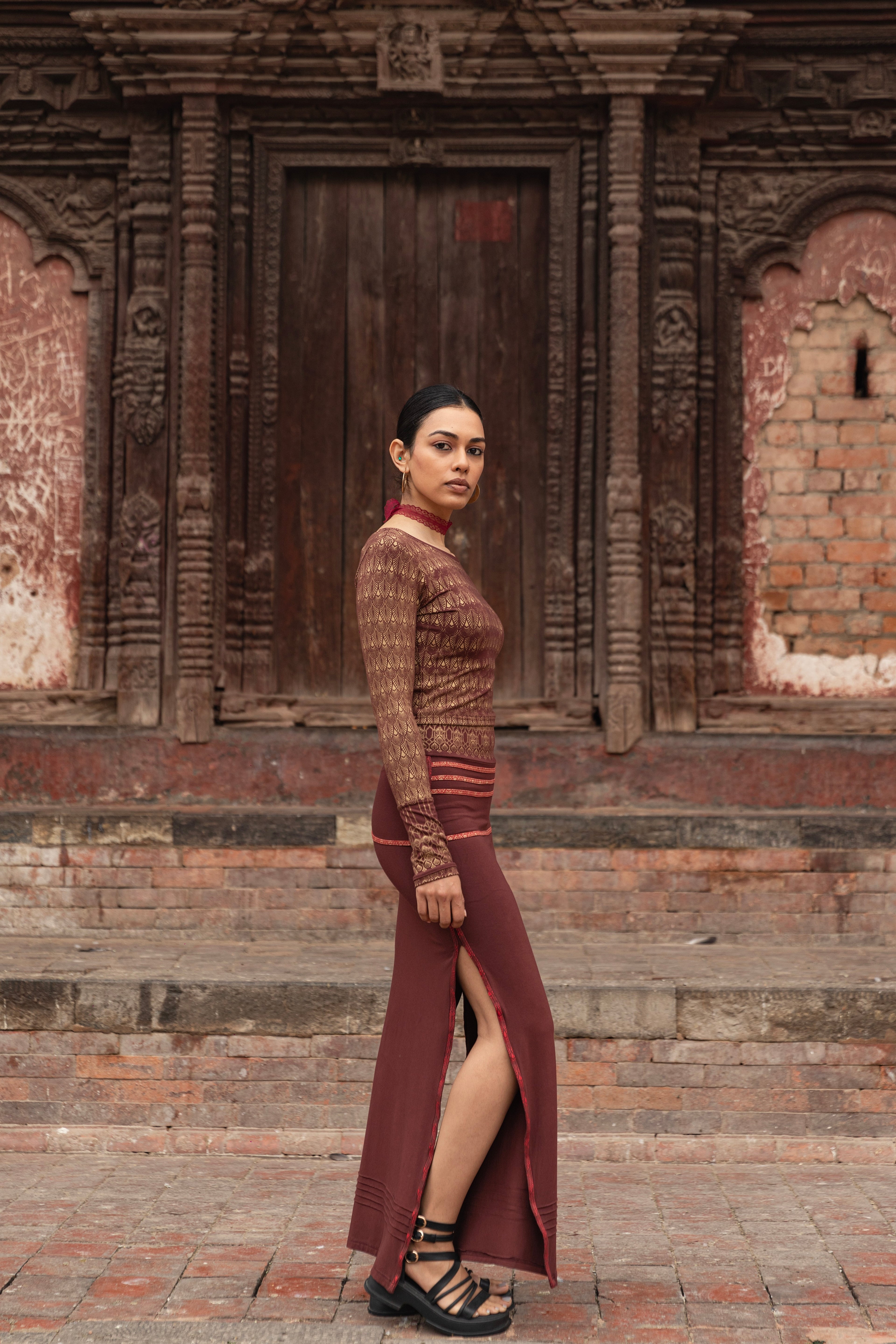 Ayla Skirt Burgunty Pre Order