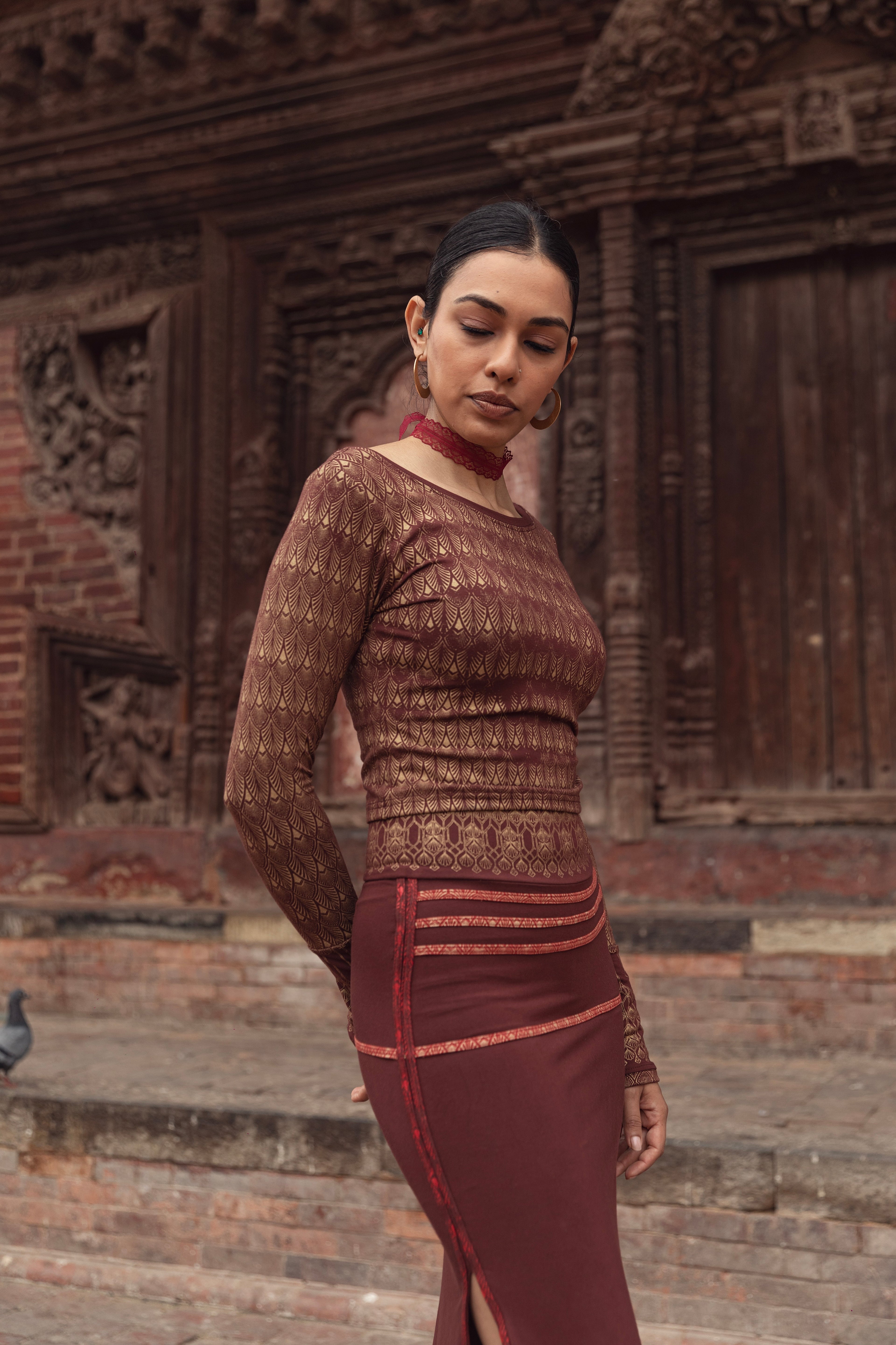 Ayla Skirt Burgunty Pre Order