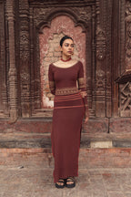 Ayla Skirt Burgunty Pre Order