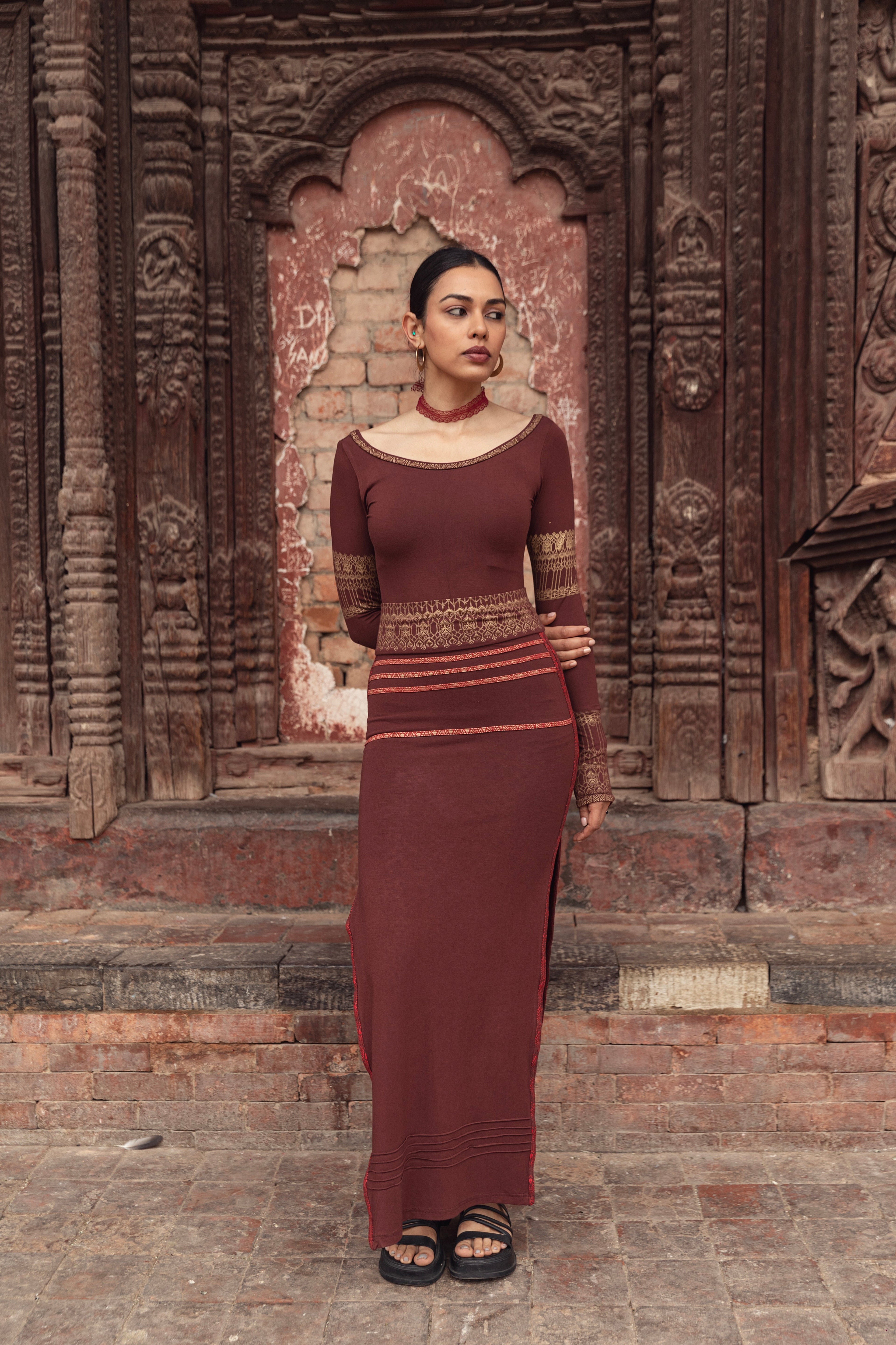Ayla Skirt Burgunty Pre Order