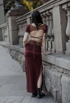 Ayla Skirt Burgunty Pre Order