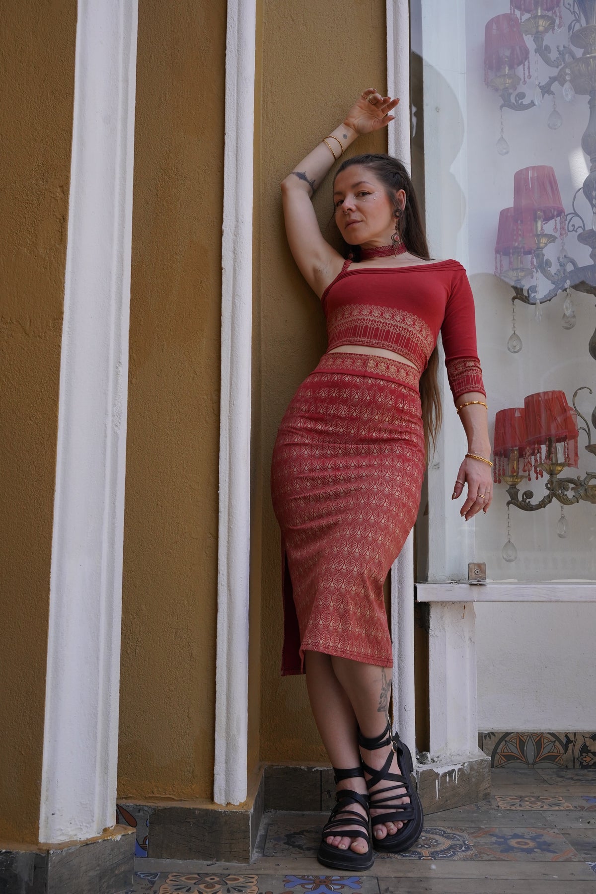 Dareena Top Red