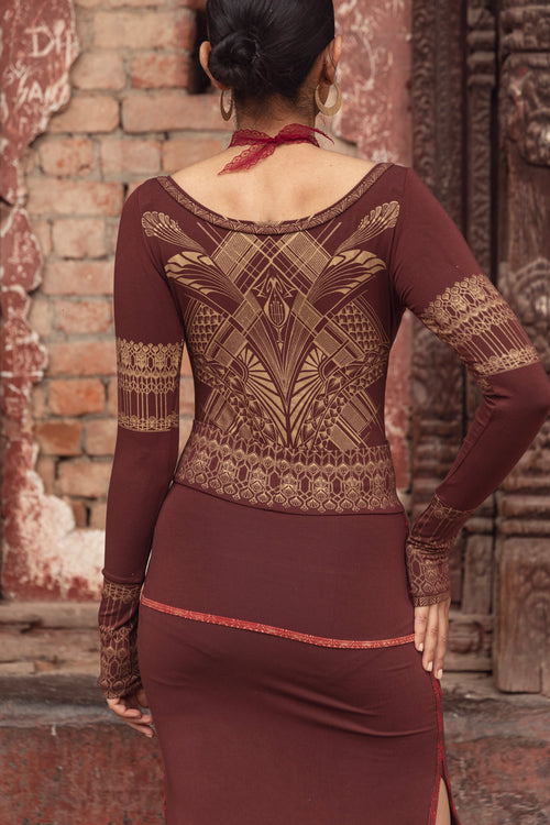 Dareena Bodysuit  Burgundy