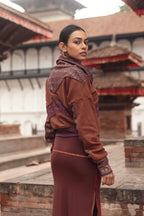 Neemea Jacket  Terracotta & Purple
